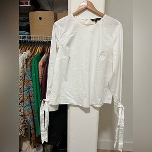 BANANA REPUBLIC Cotton Blend White Top with Bows